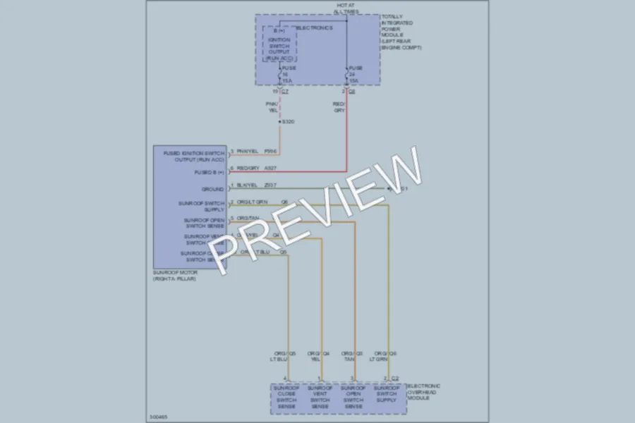 2009 Jeep Patriot Power Top Sunroof wiring diagram preview