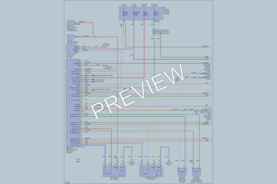 2009 Kia Borrego Power Door Locks wiring diagram preview