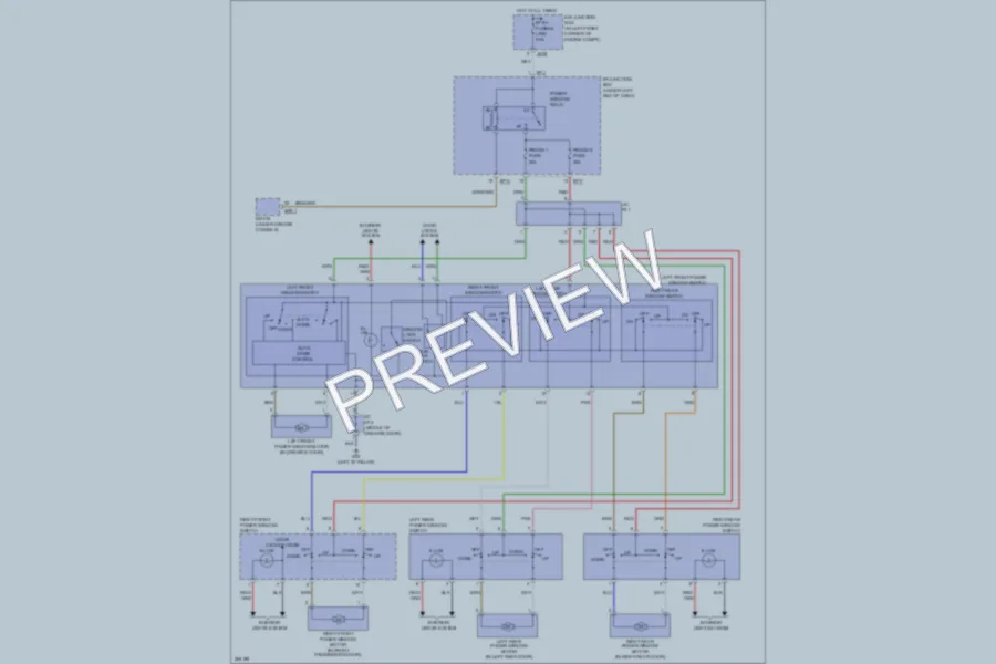 2009 Kia Sportage Power Windows wiring diagram preview