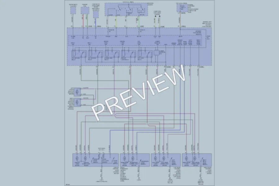 2009 LandRover LR3 Power Door Locks wiring diagram preview