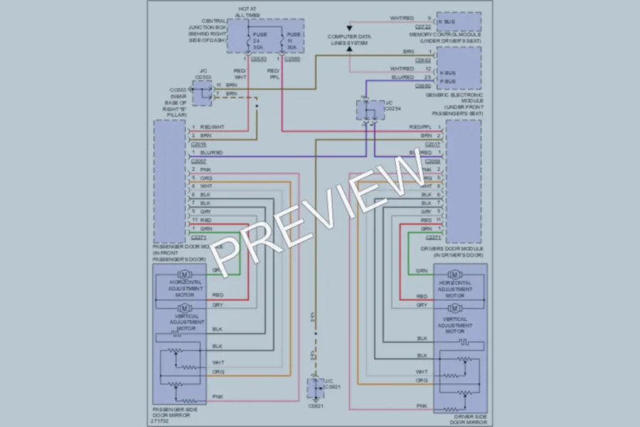 2009 LandRover RangeRover Memory Systems wiring diagram preview