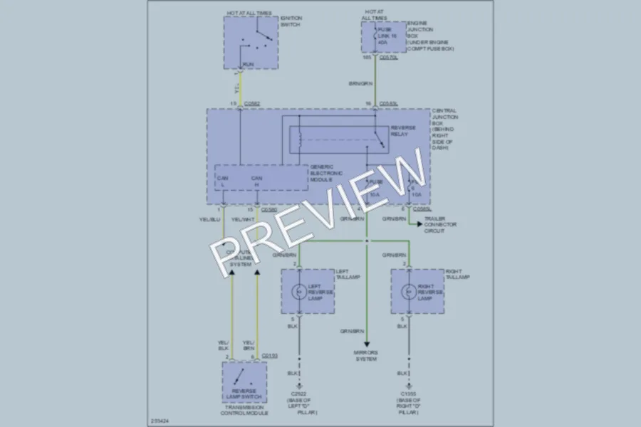 2009 LandRover RangeRoverSport Exterior Lights wiring diagram preview
