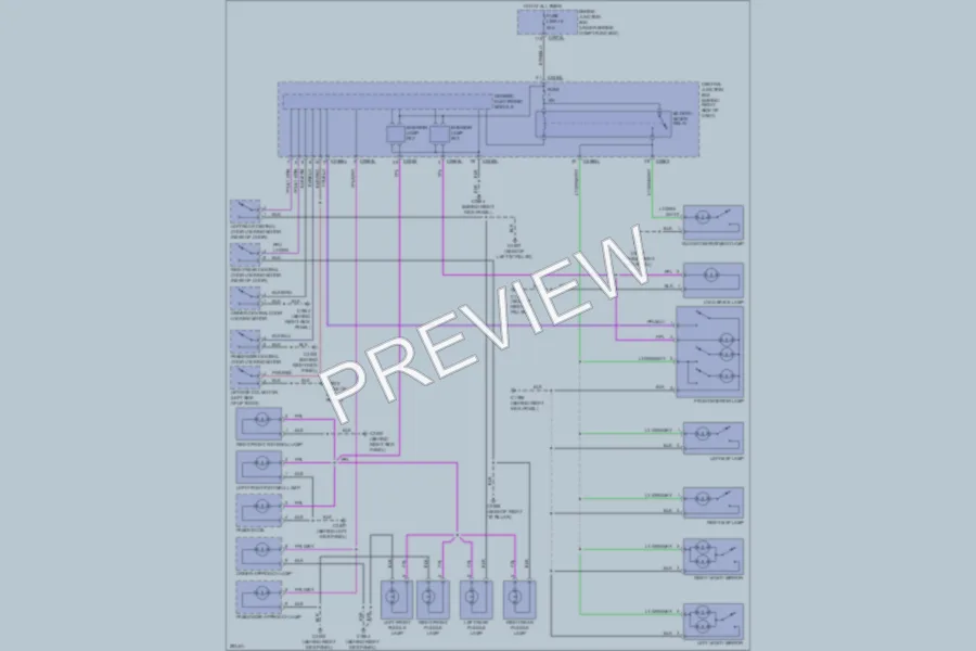 2009 LandRover RangeRoverSport Interior Lights wiring diagram preview