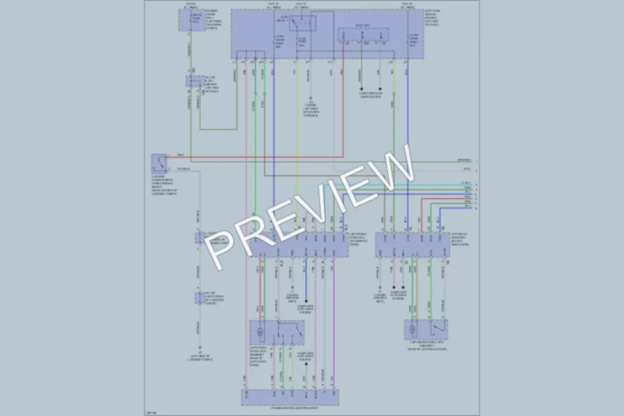 2009 Lexus GS450h Power Door Locks wiring diagram preview