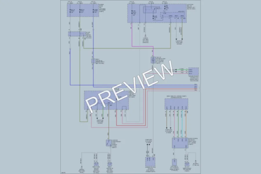 2009 Lexus GS450h Trunk Tailgate Fuel Door wiring diagram preview