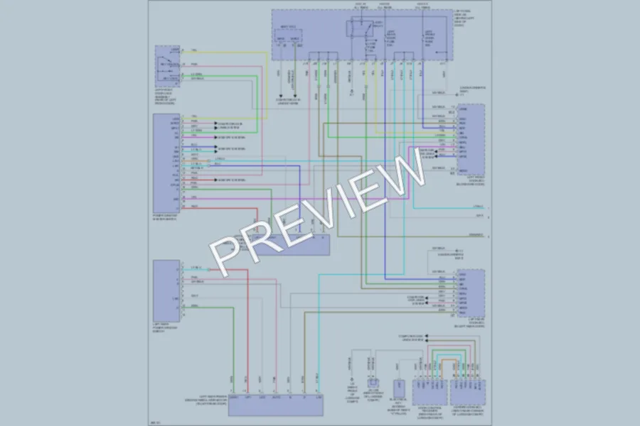 2009 Lexus GS460 Power Windows wiring diagram preview
