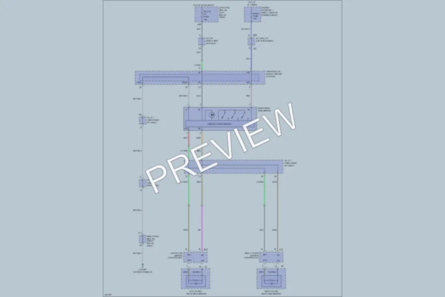 2009 Lexus IS250 Power Mirrors wiring diagram preview
