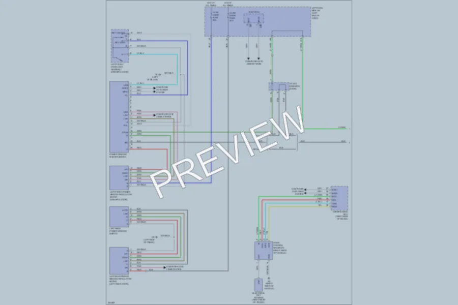 2009 Lexus IS250 Power Windows wiring diagram preview