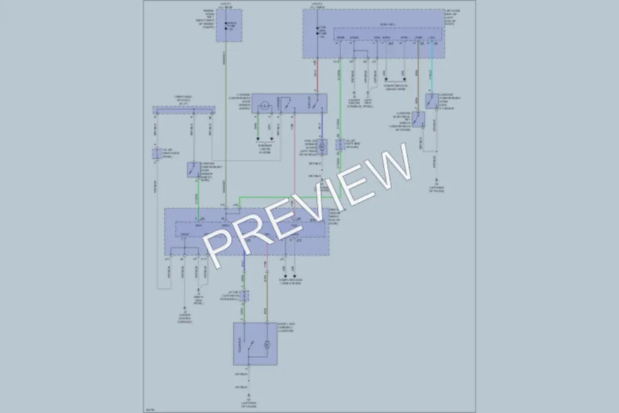 2009 Lexus IS250 Trunk Tailgate Fuel Door wiring diagram preview