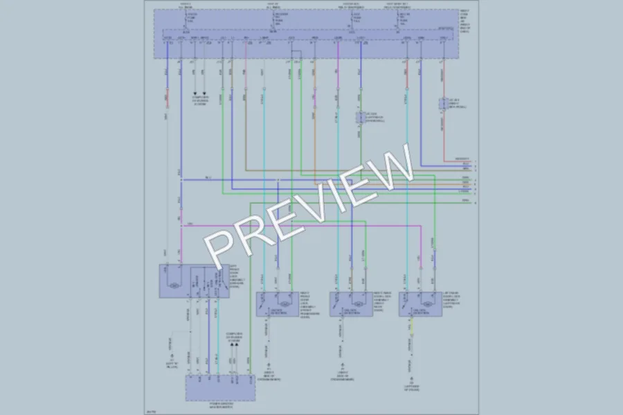 2009 Lexus IS350 Power Door Locks wiring diagram preview