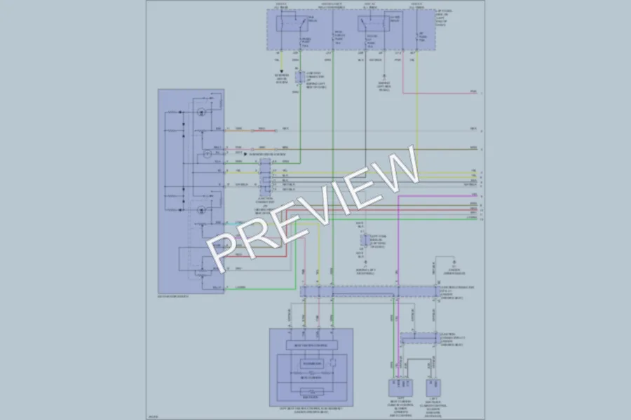 2009 Lexus ISF Power Seats wiring diagram preview