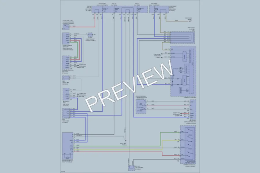 2009 Lexus LS460 Power Top Sunroof wiring diagram preview