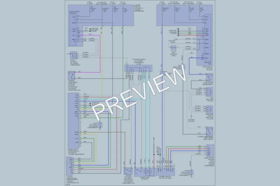 2009 Lexus LS460 Trunk Tailgate Fuel Door wiring diagram preview