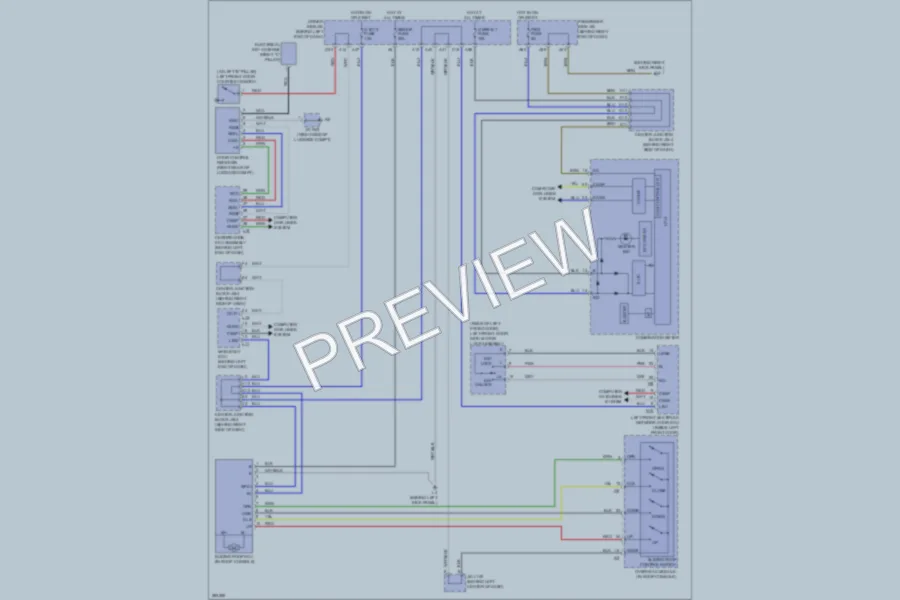 2009 Lexus LS600h Power Top Sunroof wiring diagram preview