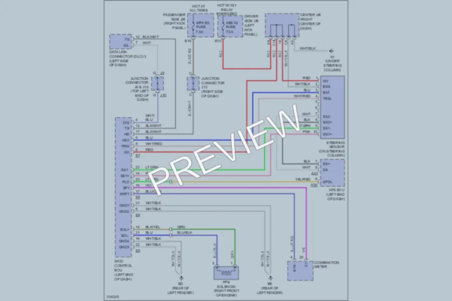 2009 Lexus SC430 Electronic Power Steering wiring diagram preview