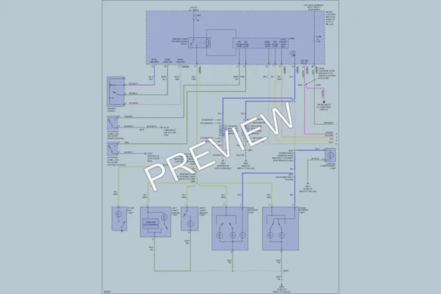 2009 Lincoln MKZ Interior Lights wiring diagram preview