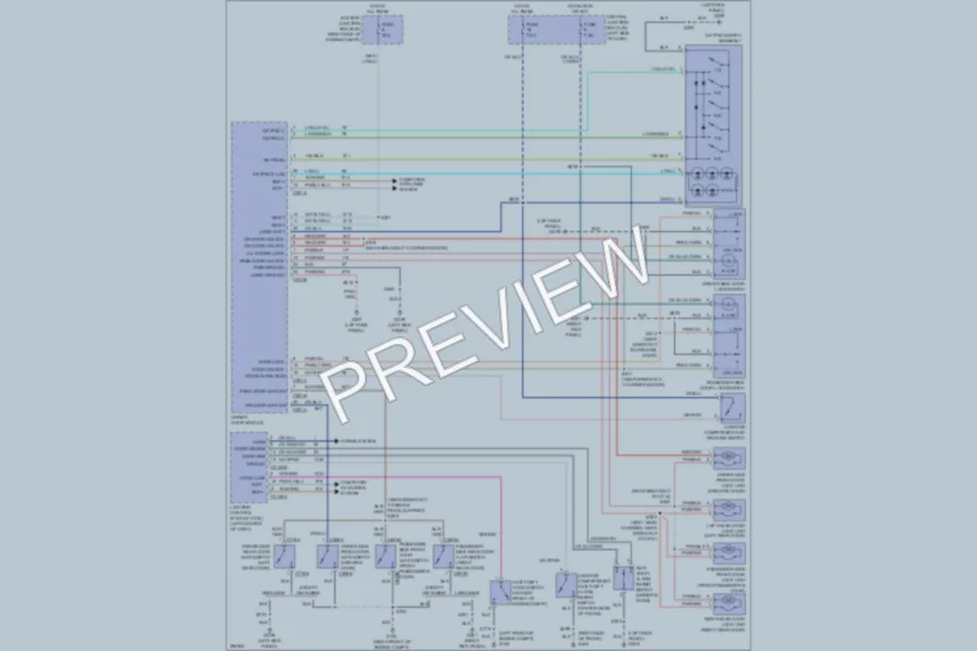 2009 Lincoln TownCar Power Door Locks wiring diagram preview