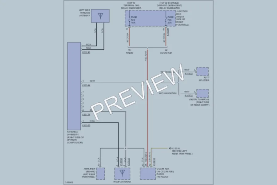 2009 MINI Cooper Radio wiring diagram preview