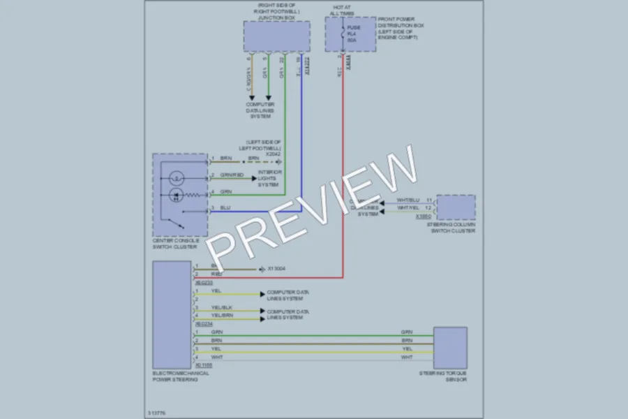 2009 MINI CooperClubman Electronic Power Steering wiring diagram preview
