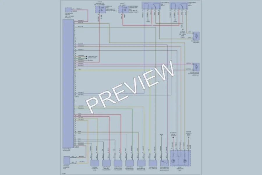 2009 MINI CooperClubman Power Top Sunroof wiring diagram preview