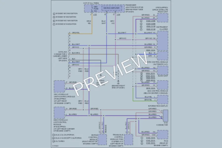 2009 Mazda 3 Computer Data Lines wiring diagram preview