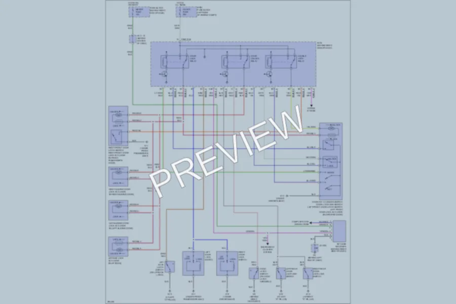 2009 Mazda 5 Power Door Locks wiring diagram preview