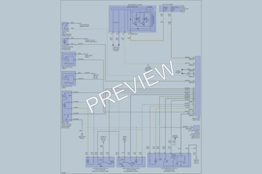 2009 Mazda 6 Power Door Locks wiring diagram preview