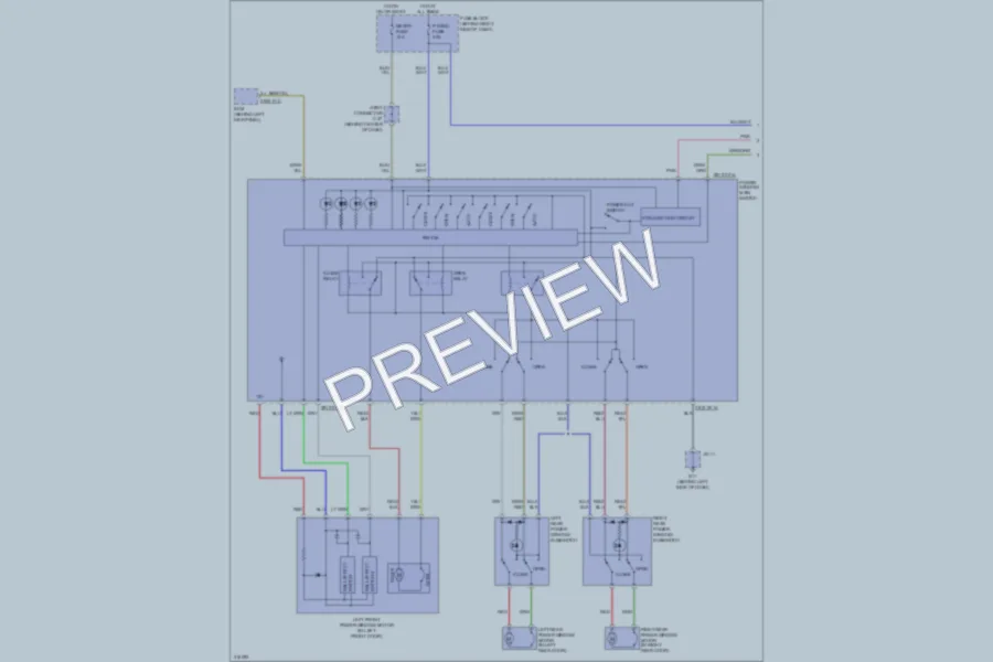 2009 Mazda CX9 Power Windows wiring diagram preview