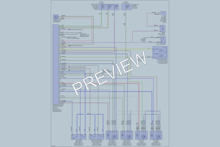 2009 Mazda MX5Miata Power Top Sunroof wiring diagram preview