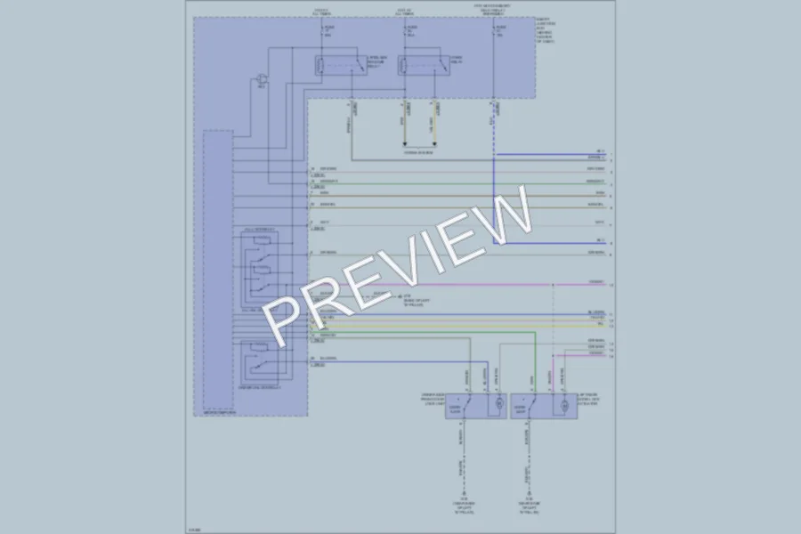 2009 Mazda Tribute Power Door Locks wiring diagram preview