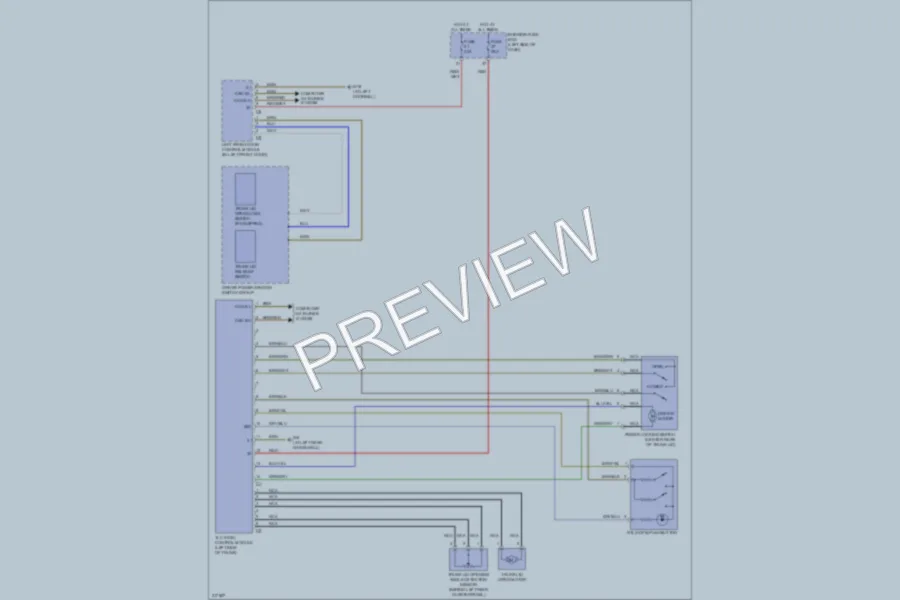 2009 MercedesBenz CLK350 Trunk Tailgate Fuel Door wiring diagram preview