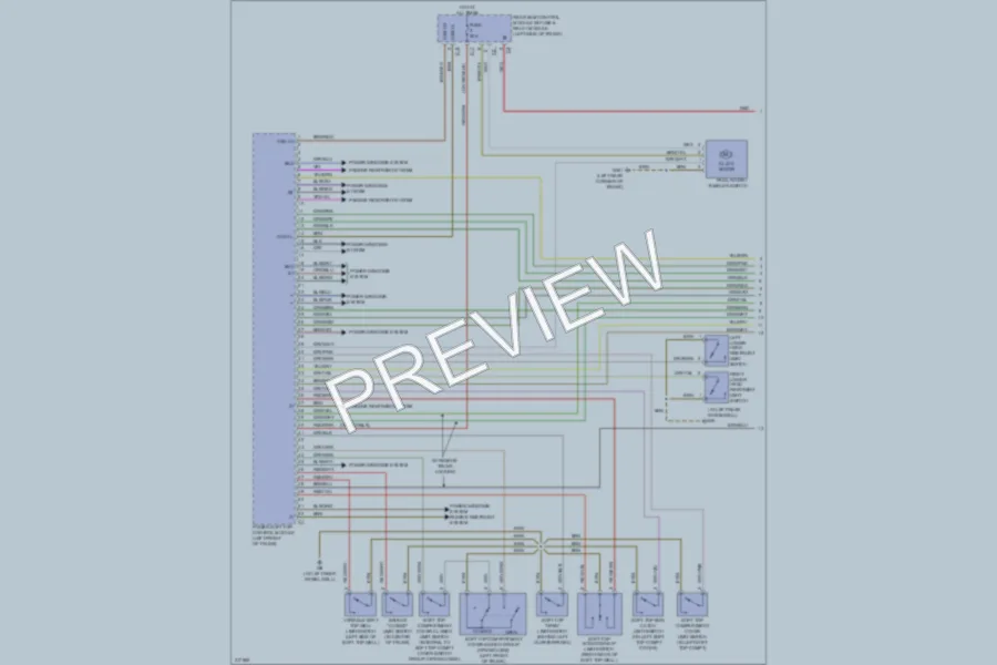 2009 MercedesBenz CLK550 Power Top Sunroof wiring diagram preview