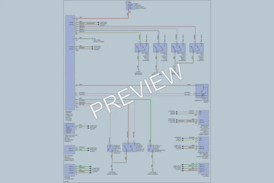 2009 MercedesBenz E320BLUETEC Power Door Locks wiring diagram preview