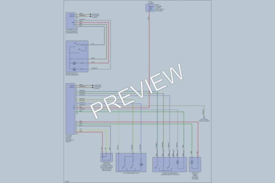 2009 MercedesBenz E550 Trunk Tailgate Fuel Door wiring diagram preview