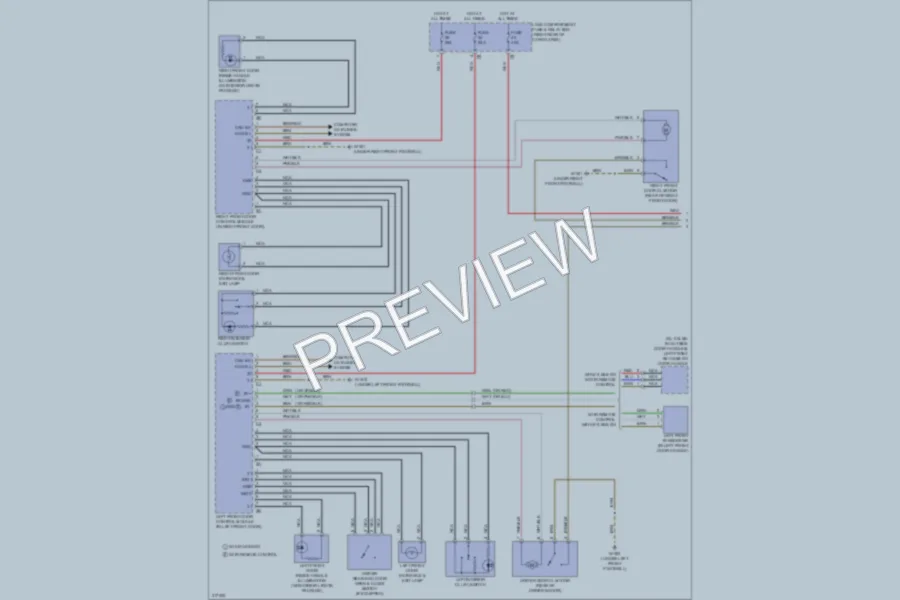 2009 MercedesBenz GL550 Power Door Locks wiring diagram preview