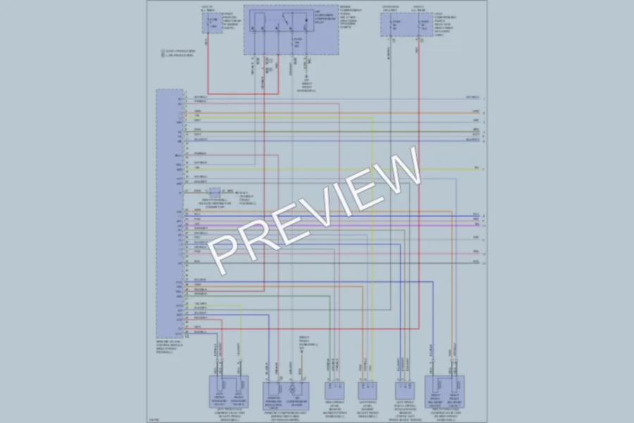 2009 MercedesBenz R350 Electronic Suspension wiring diagram preview