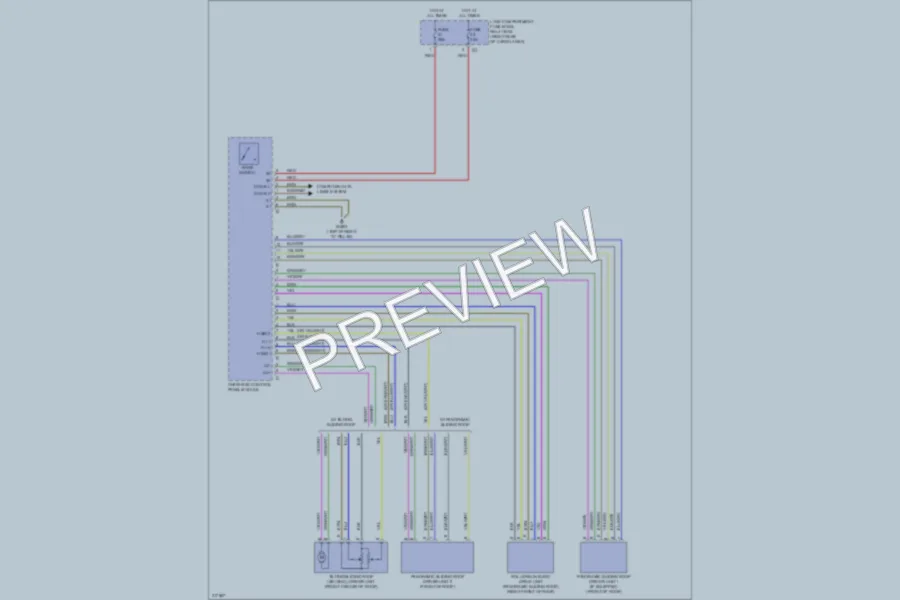 2009 MercedesBenz R350 Power Top Sunroof wiring diagram preview