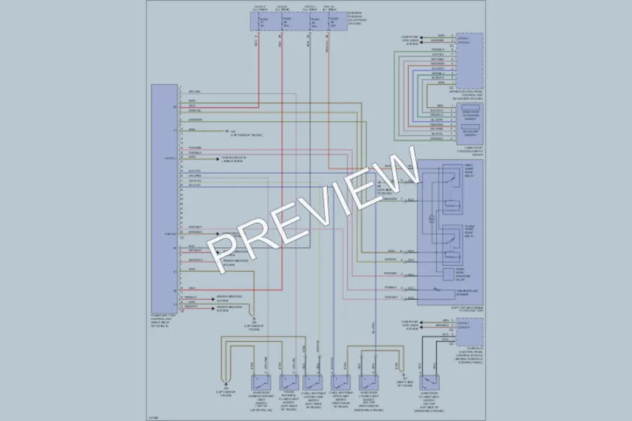 2009 MercedesBenz SLK300 Power Top Sunroof wiring diagram preview