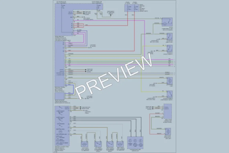 2009 MercedesBenz SLK350 Interior Lights wiring diagram preview
