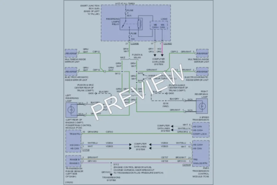 2009 Mercury Milan Exterior Lights wiring diagram preview
