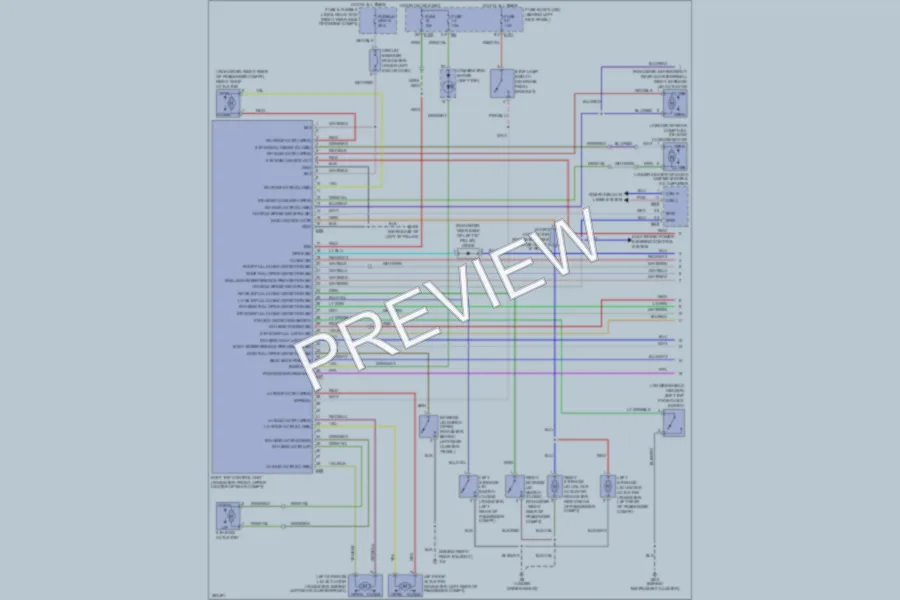 2009 Nissan 350Z Power Top Sunroof wiring diagram preview
