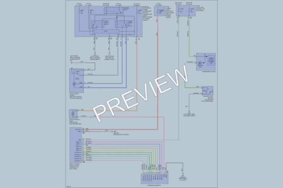 2009 Nissan 350Z Wiper Washer wiring diagram preview