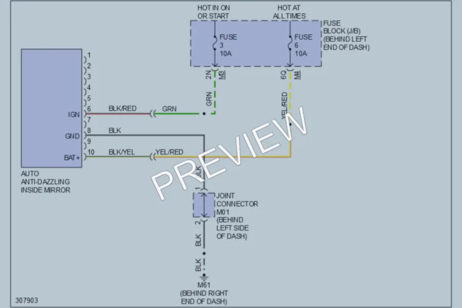 2009 Nissan Altima Power Mirrors wiring diagram preview