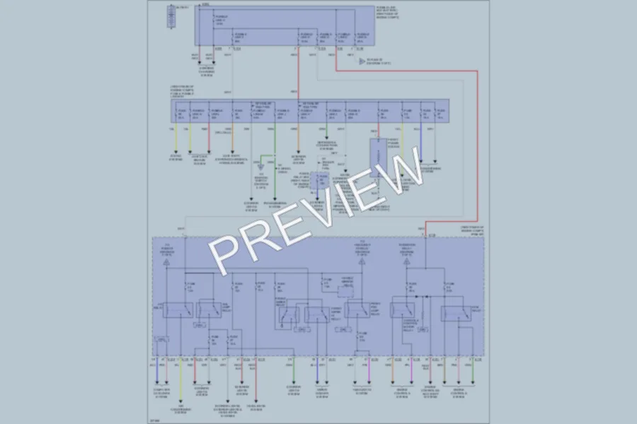2009 Nissan Frontier Power Distribution wiring diagram preview
