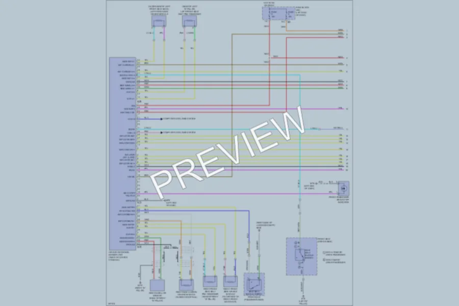 2009 Nissan Murano Supplemental Restraints wiring diagram preview