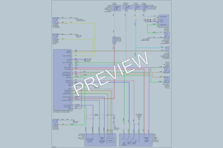 2009 Nissan Murano Trunk Tailgate Fuel Door wiring diagram preview
