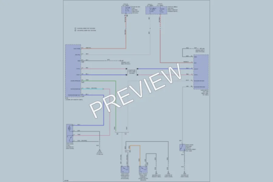 2009 Nissan Pathfinder Trunk Tailgate Fuel Door wiring diagram preview