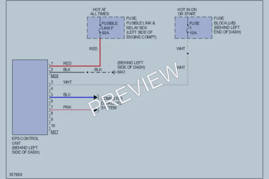 2009 Nissan Rogue Electronic Power Steering wiring diagram preview