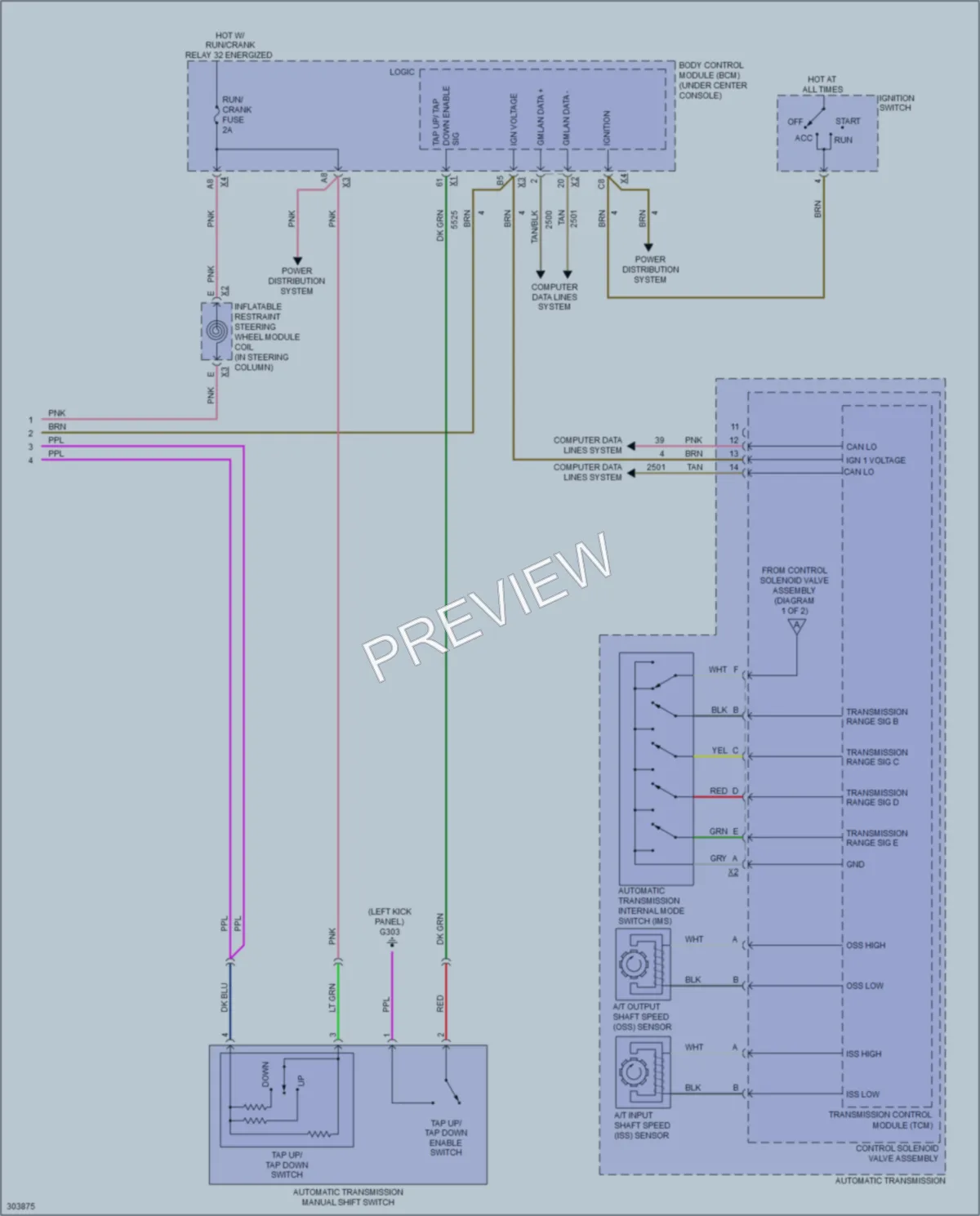 2009 Pontiac G6 Transmission wiring diagram preview