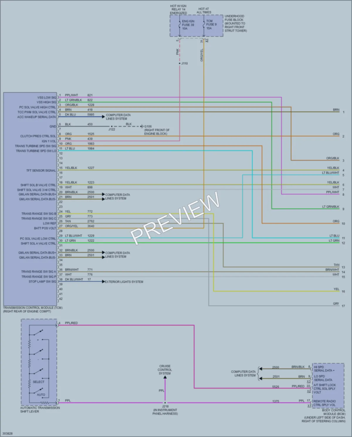 2009 Pontiac G8 Transmission wiring diagram preview